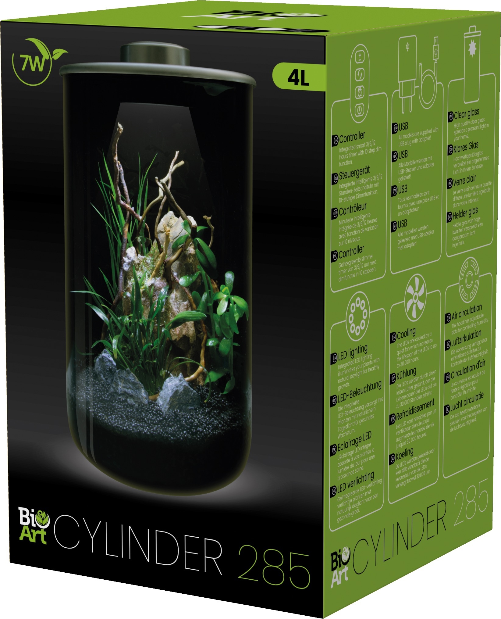 Bio Art Cylinder 285 Zwart