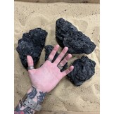 B Steenbundel lava steen zwart 4 stuks