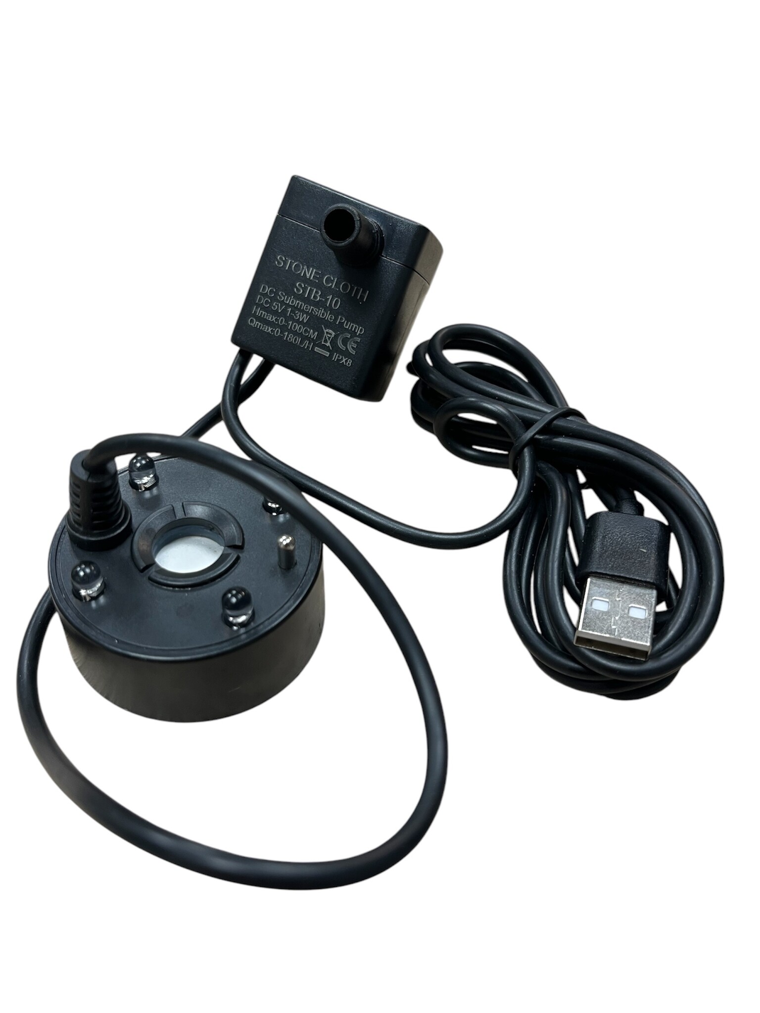 Mistmaker Zwart met RGB Verlichting en Pompje