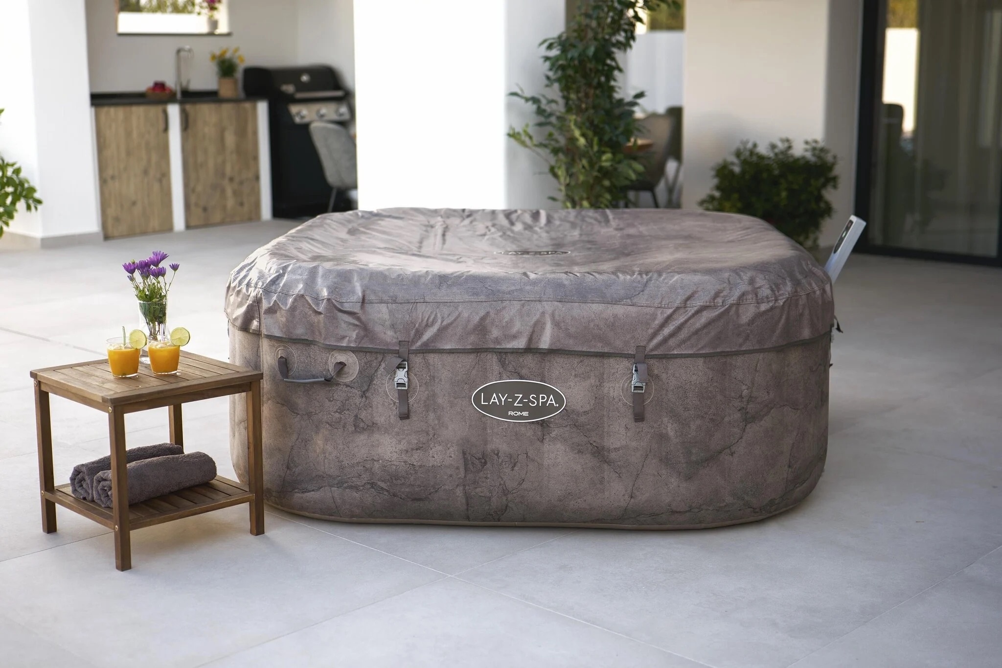 Lay-Z-Spa Rome Smart Airjet 6 bruin marble