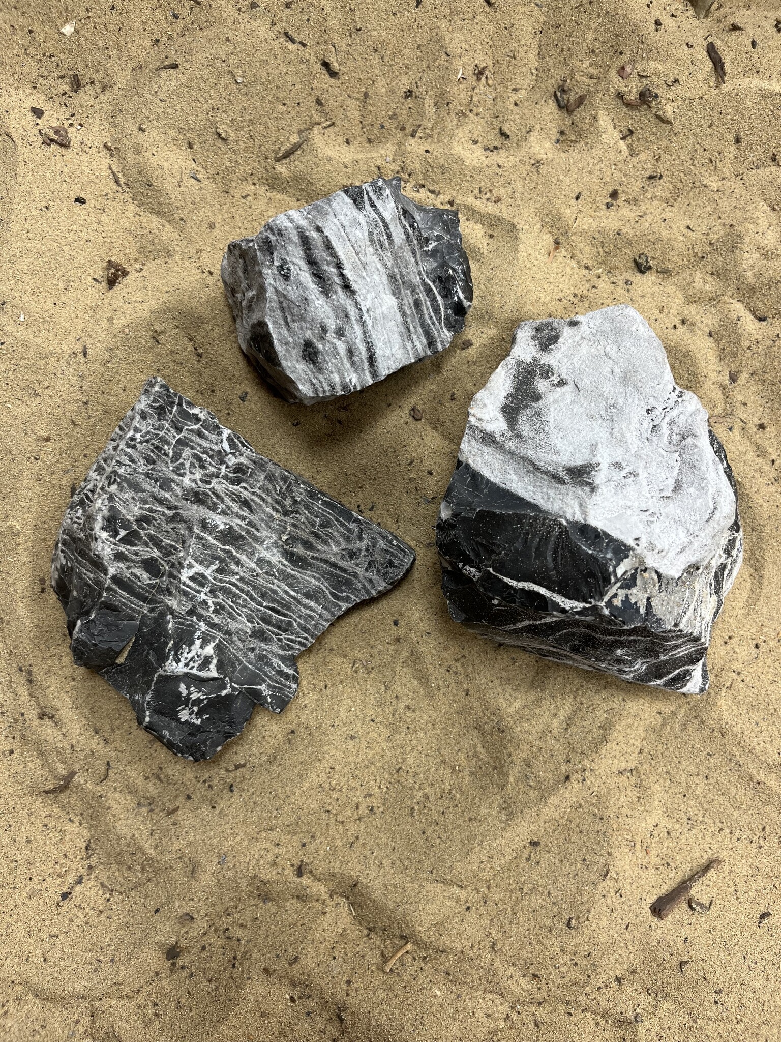 K Steenbundel Leopard Stone grijs 3 stuks