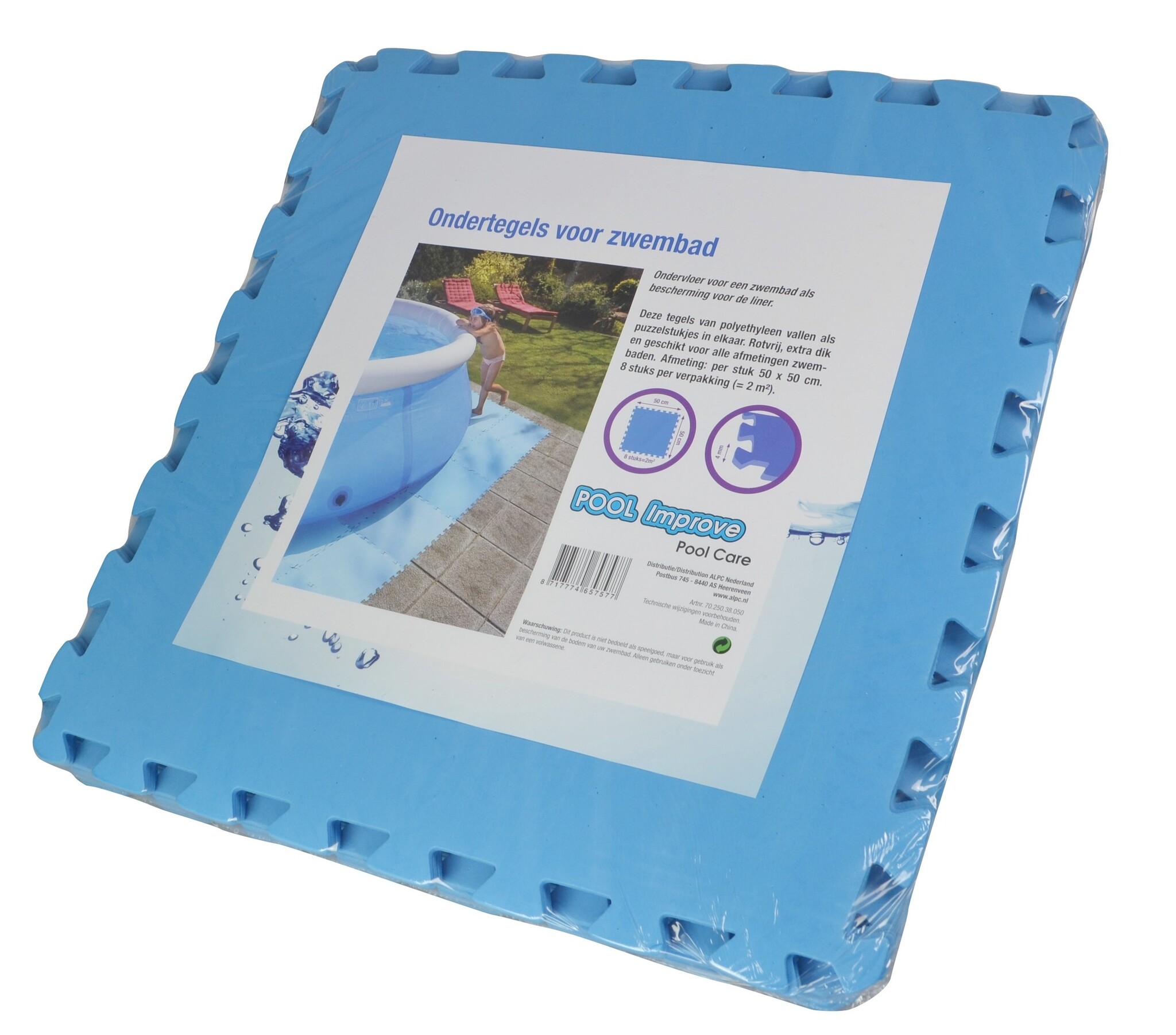 Ondertegels zwembad 50x50cm blauw