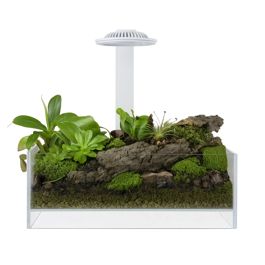 Wabi Kusa Wabi Kusa Miniatuur Plantenbak LED Wit