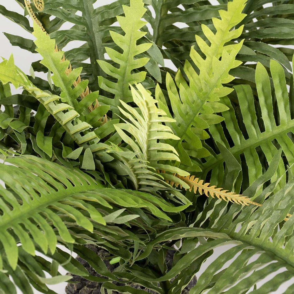 Kunstvarenplanten, 2 stuks realistische kunstvaren, realistische kunstvaren, tuinornamenten, zomergroen met gedetailleerde bladtexturen voor garage, werkkamer