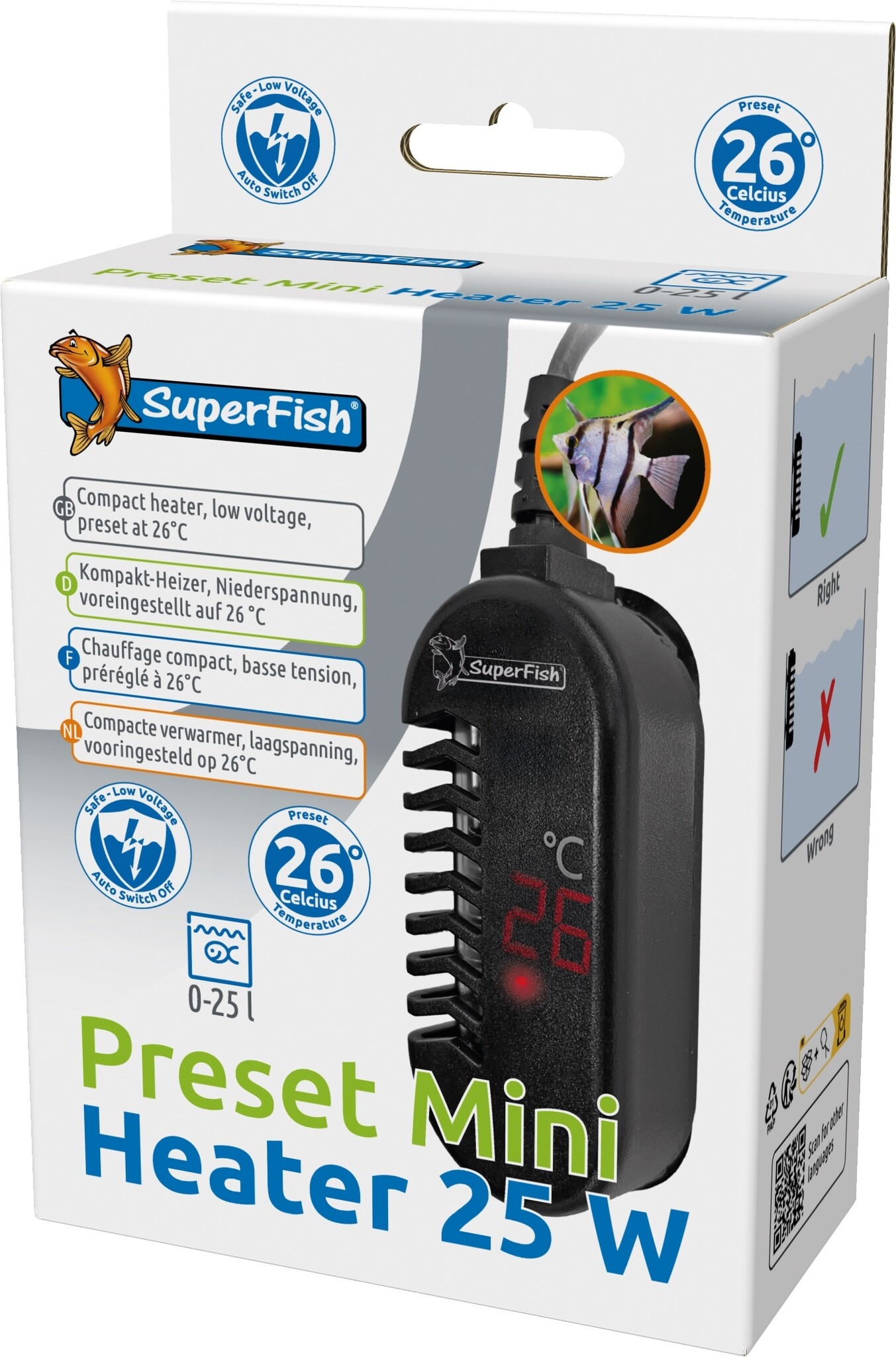 Preset Mini Heater 25 Watt
