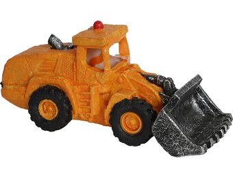 Ornament Bulldozer Oranje 17cm