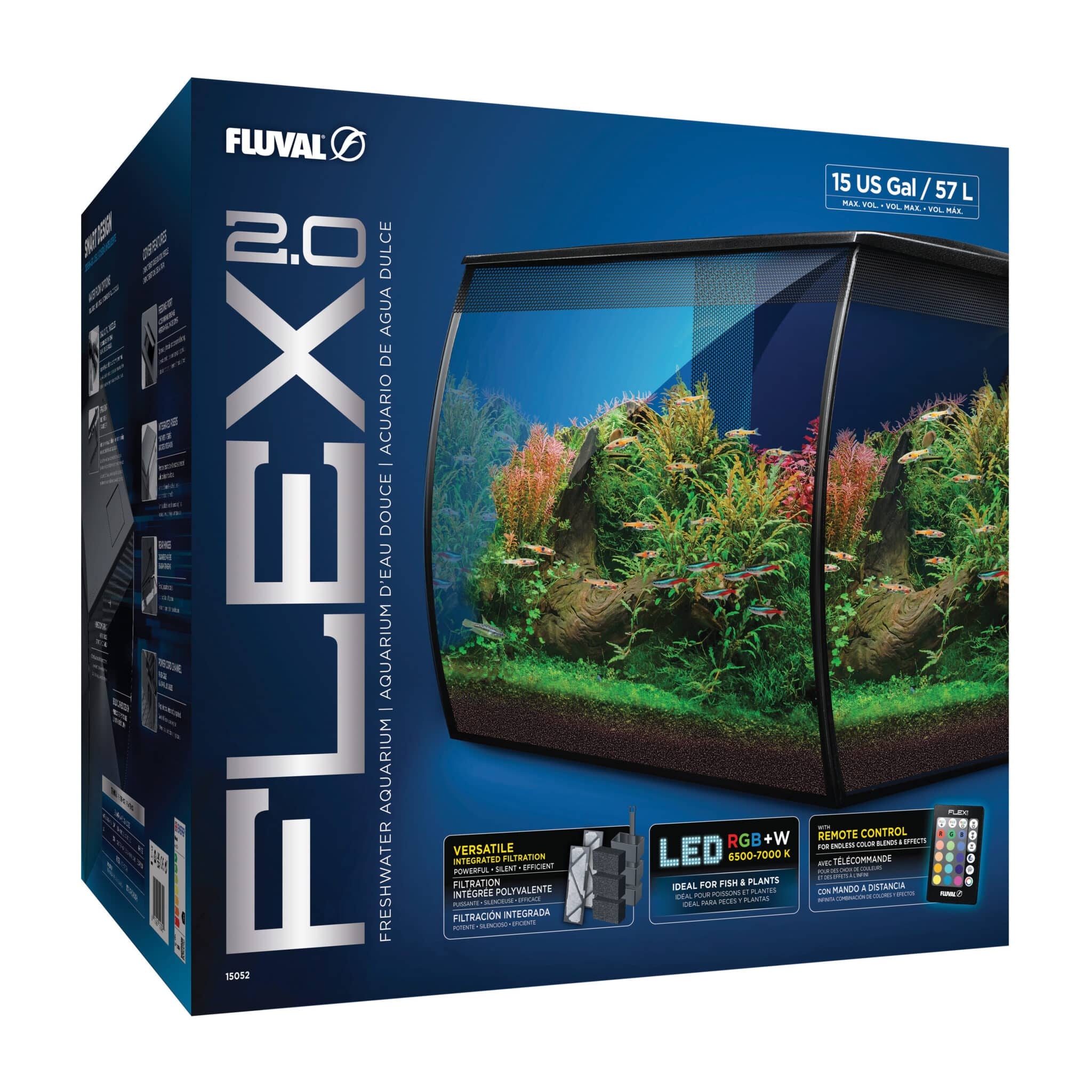 Flex 2.0 Aquarium Compleet 57L Zwart