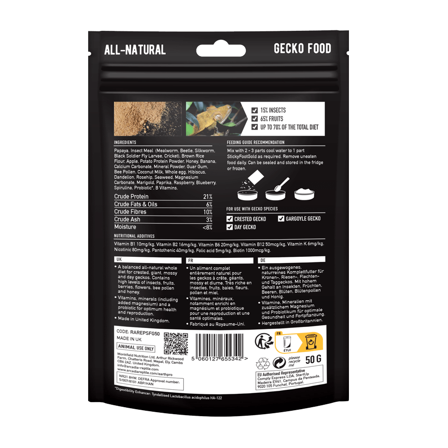 Earth Pro Gekko Stickyfood Gold Luxury Watermeloen 180g