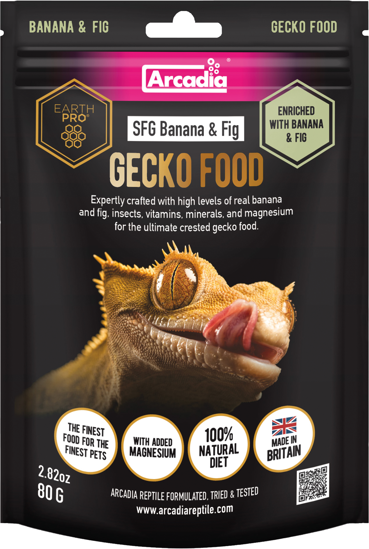 Earth Pro Gekko Stickyfood Gold Banaan en Vijg 80g