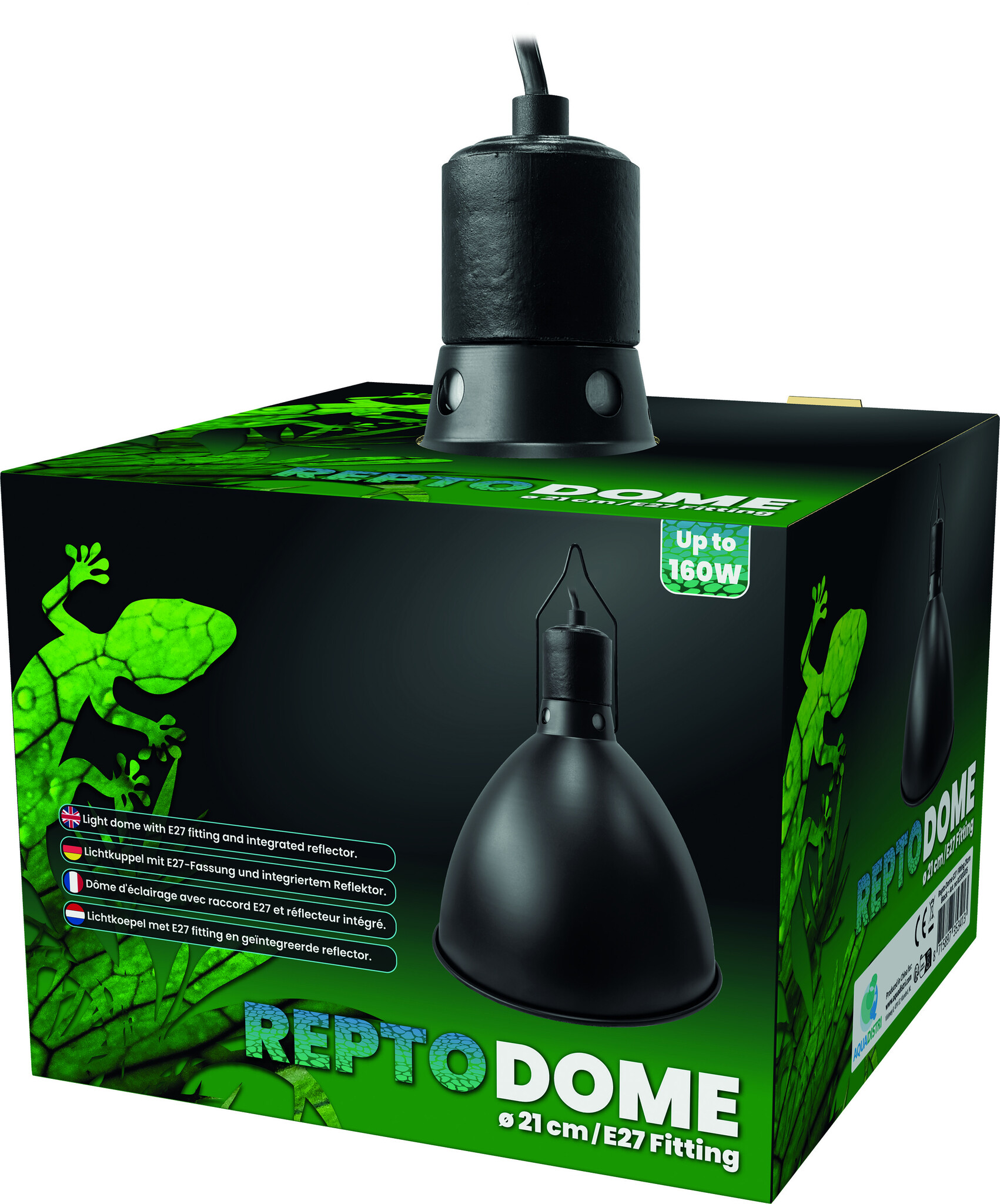 Dome E27 Fitting 21cm Zwart