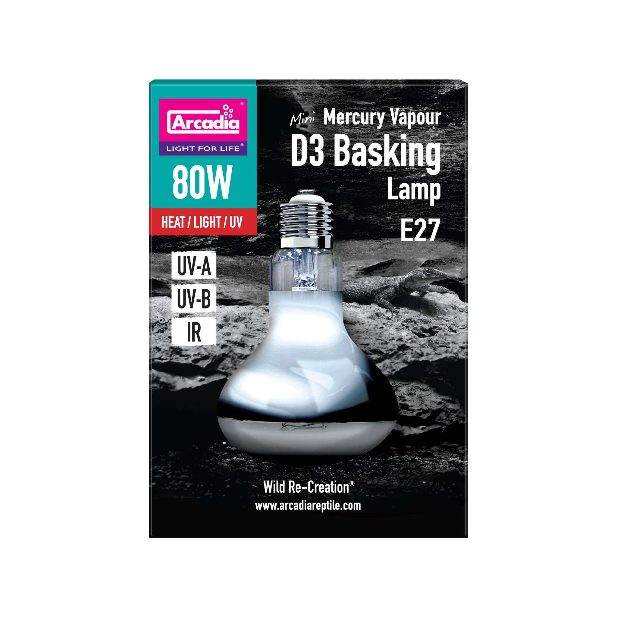 UV basking Warmtelamp Mini D3 2e generatie 80W