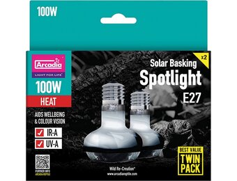 Arcadia Spotlight Warmtelamp 100W Twin Pack