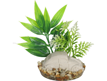 Kunstplant Auto 14cm