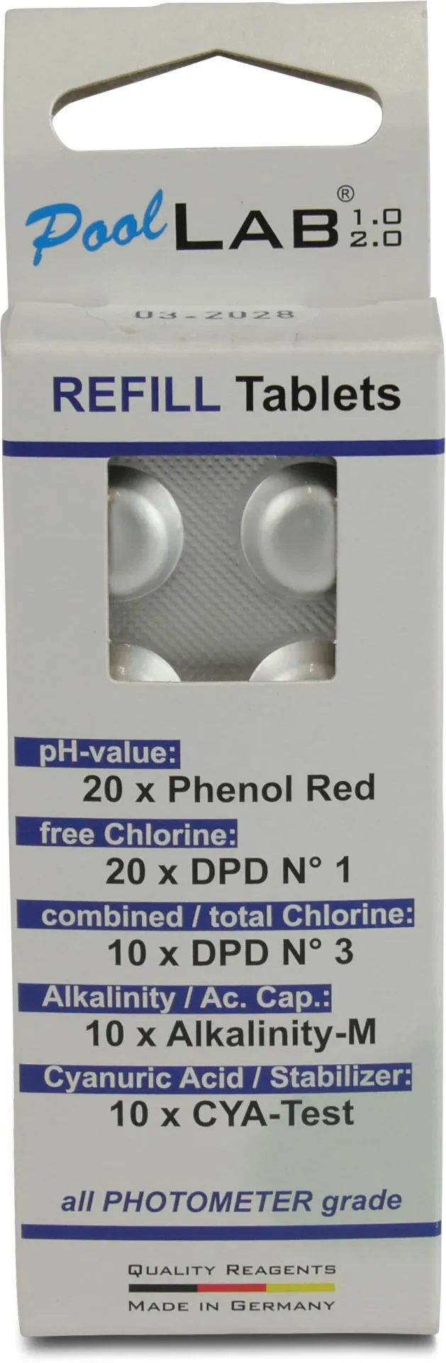 Tablet Refill Pack For Poollab 2,0 Photometer