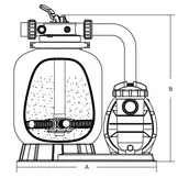 Filterset PE 50 mm / 1 1/2" metrisch/imperial lijmmof 2bar 230VAC Grijs type FSP400-6W