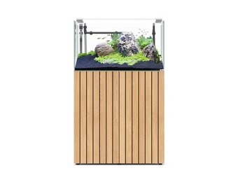 AquaScape Set 80x55 RGBW Hoogglans Zwart en Licht Noten