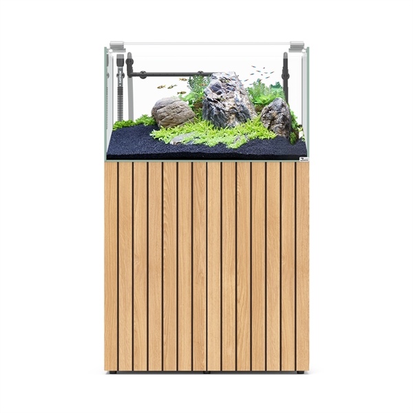 AquaScape Set 80x55 RGBW Hoogglans Zwart en Licht Noten