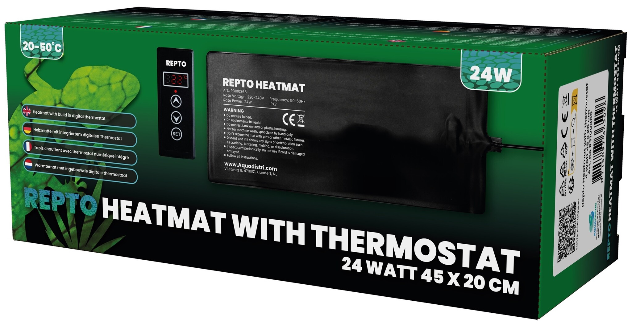 Heatmat Thermostat 24W 45x20cm