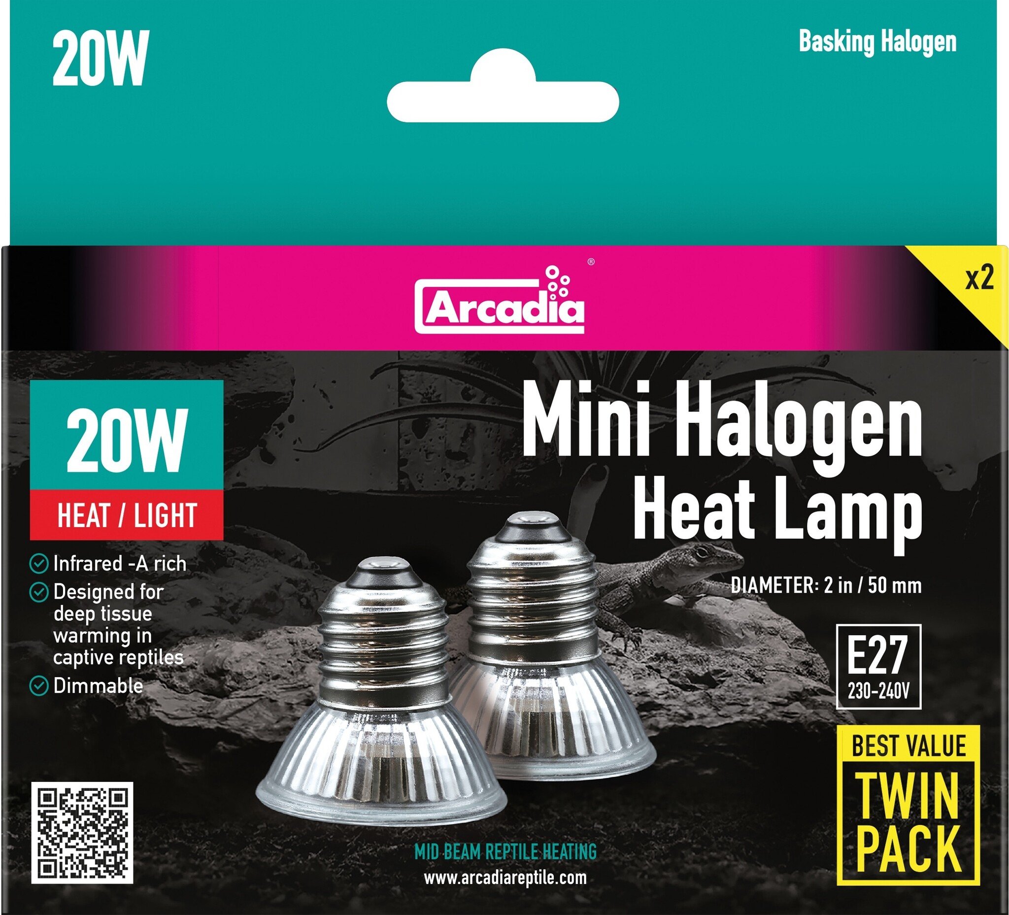 Halogen 20W Twinpack