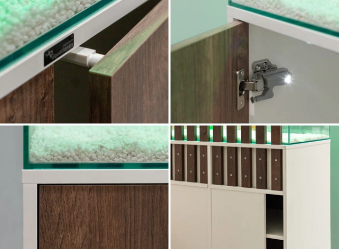 Aqua Shallow Set 80x45cm Wit & Wild Eiken Donkerbruin