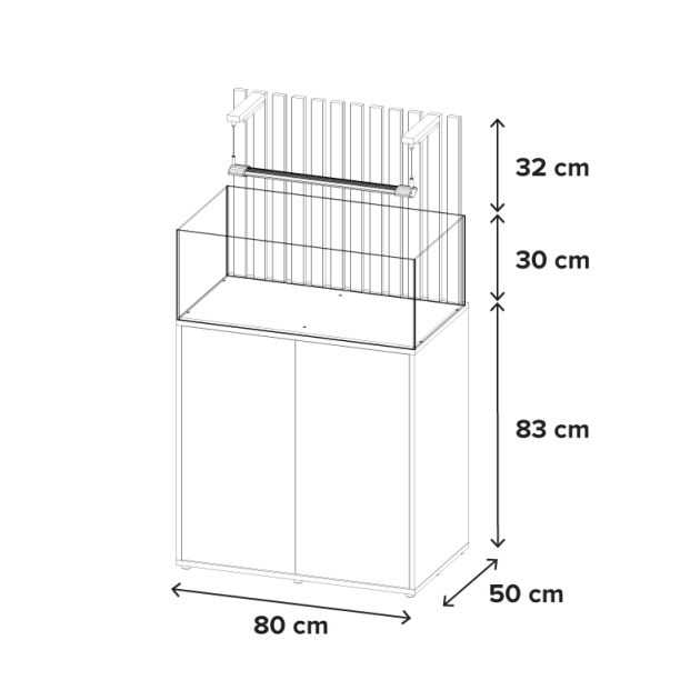 Aqua Shallow Set 80x45cm Wit & Wild Eiken Donkerbruin
