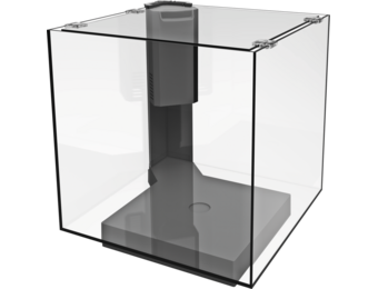 Qubiq 15 Zwart enkel Aquarium met Voet