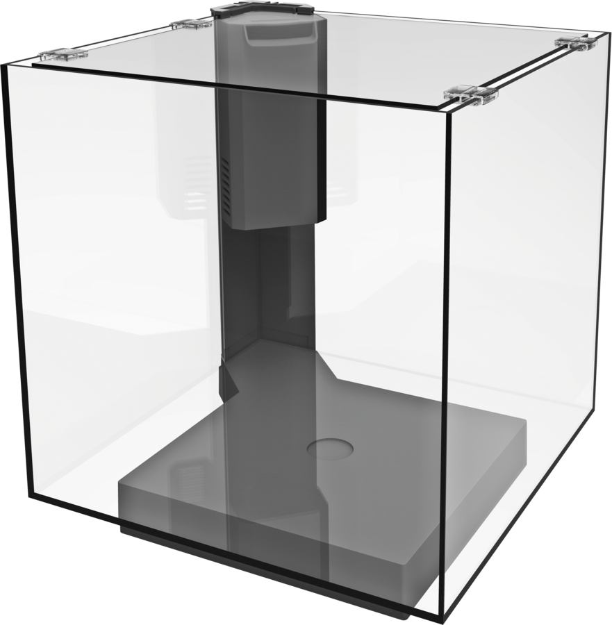 Qubiq 15 Zwart enkel Aquarium met Voet