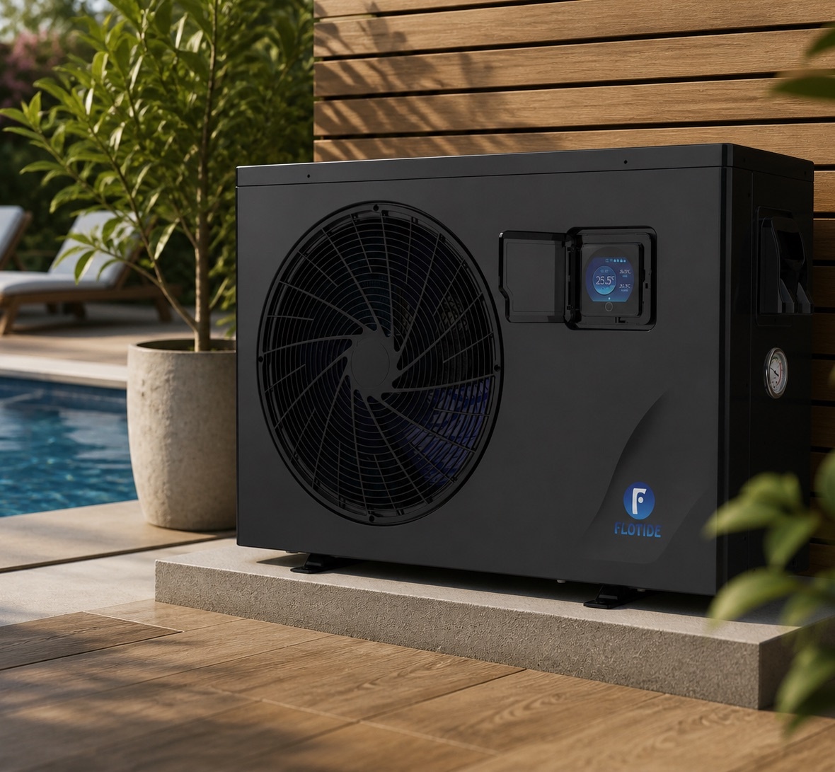 Inverter warmtepomp 7 kW – zwembad verwarming 10–25 m³
