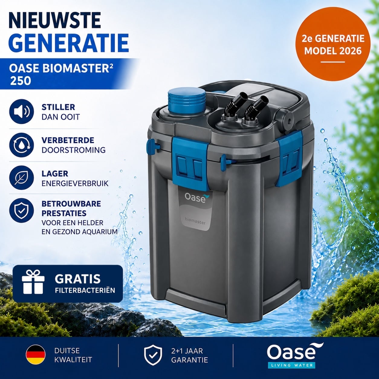 BioMaster2 250 + GRATIS Opstartbacteriën