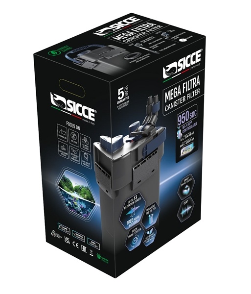 MEGA FILTRA 950 SDC – 2150 L/u high-end extern aquariumfilter