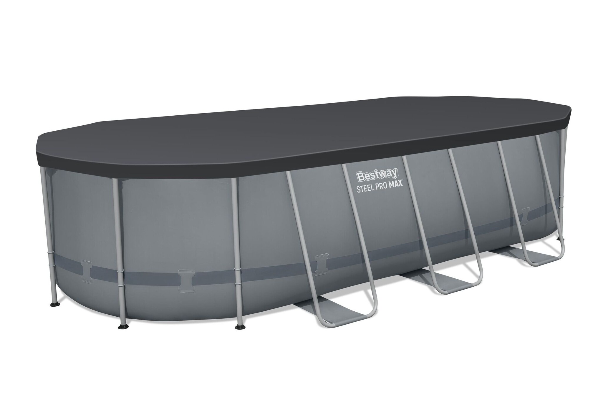 zwembad steel pro max set ovaal grijs 549