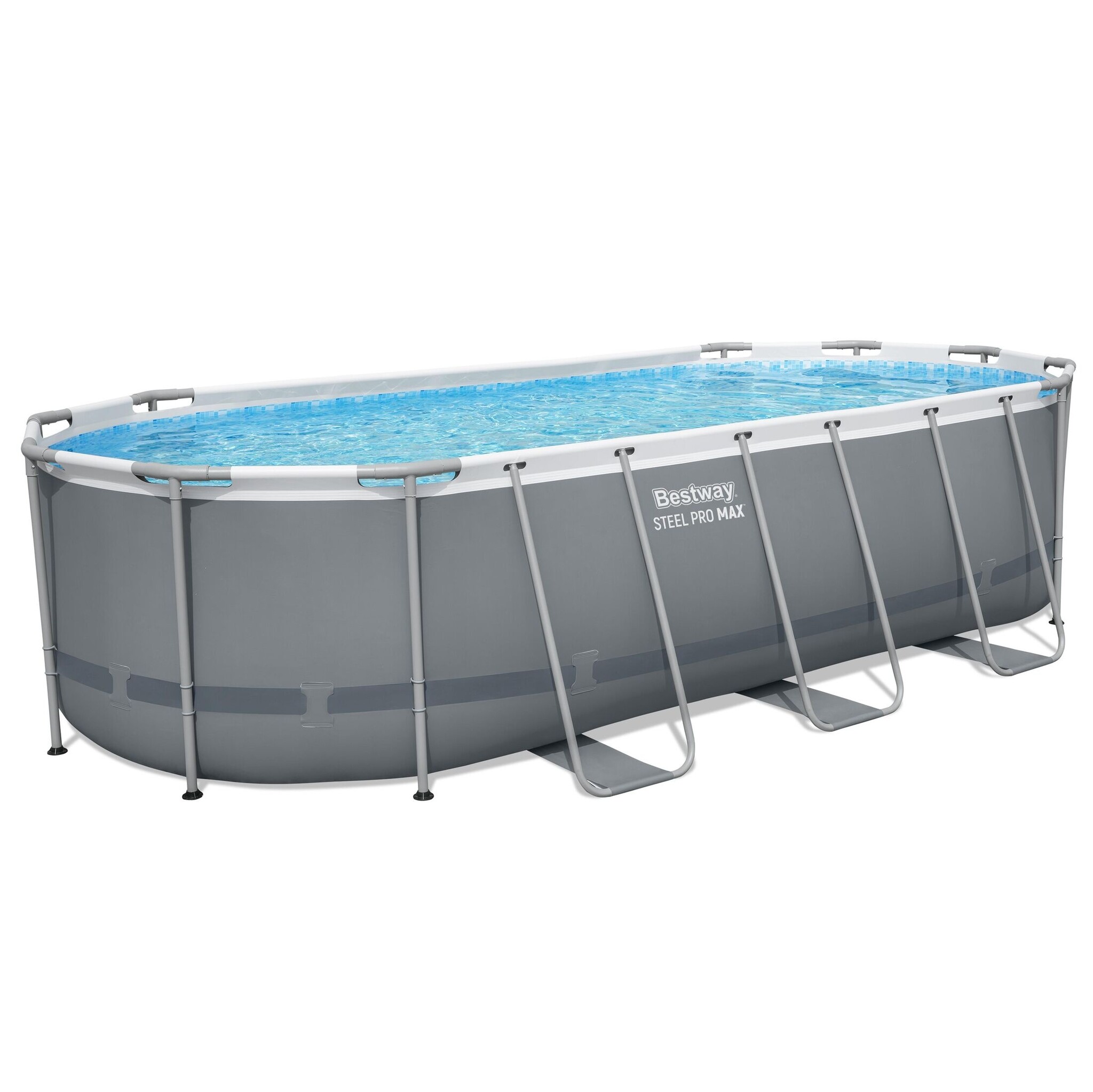 zwembad steel pro max set ovaal grijs 549