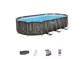 zwembad steel pro max set ovaal hout 610