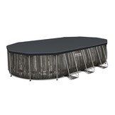 zwembad steel pro max set ovaal hout 610