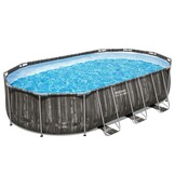 zwembad steel pro max set ovaal hout 610