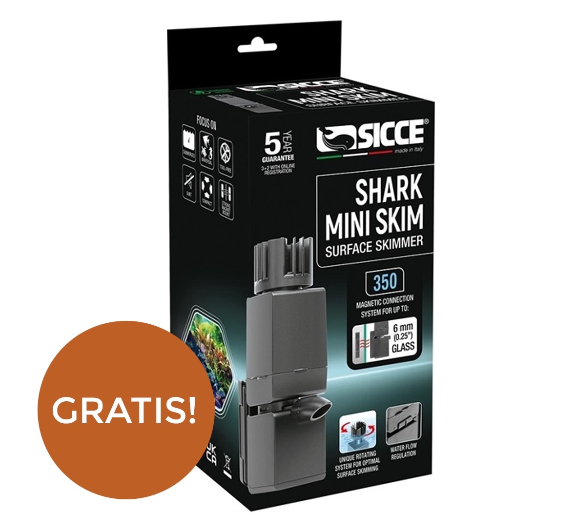 MEGA FILTRA 650 – 1450 L/U extern aquariumfilter met gratis skimmer!