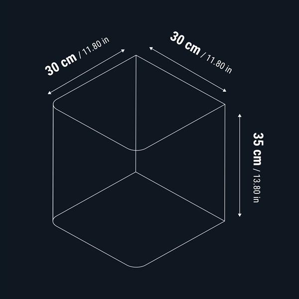 Aquarium Nano Cube White Glass 30 L