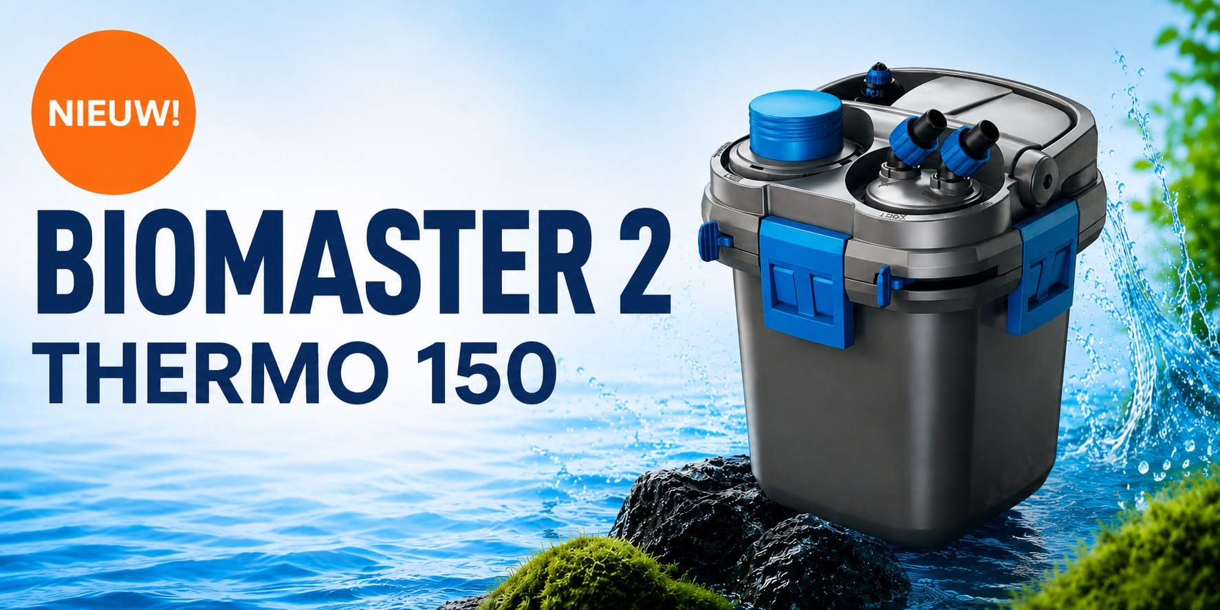 Oase BioMaster2 Thermo 150 – compacte aquariumfiltering met geïntegreerde verwarming