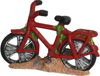 ornament fiets rood 16cm