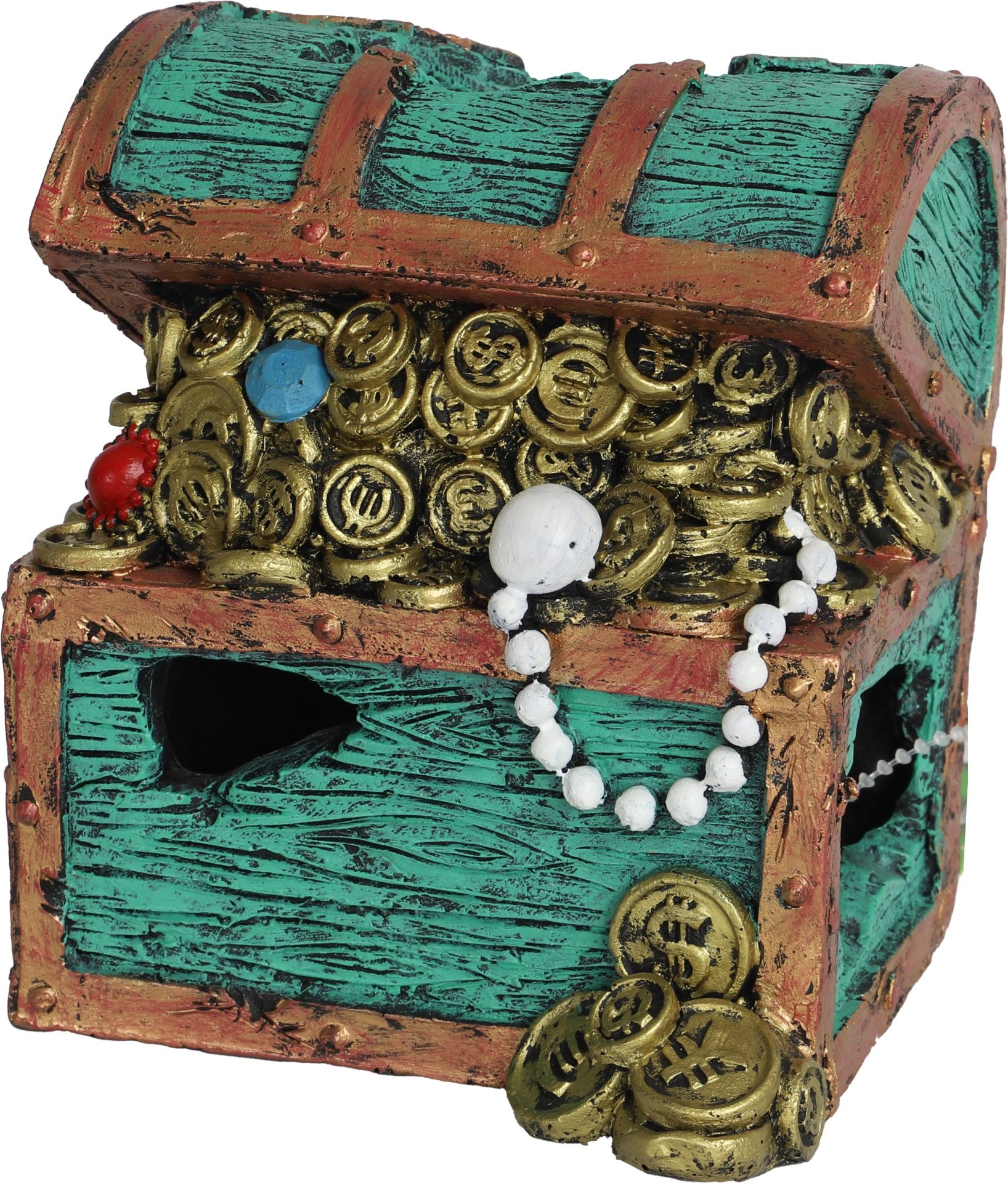 ornament schatkist groen 11cm