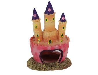 ornament kasteel roze 11,5cm
