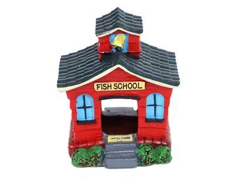 ornament visschool rood 10cm