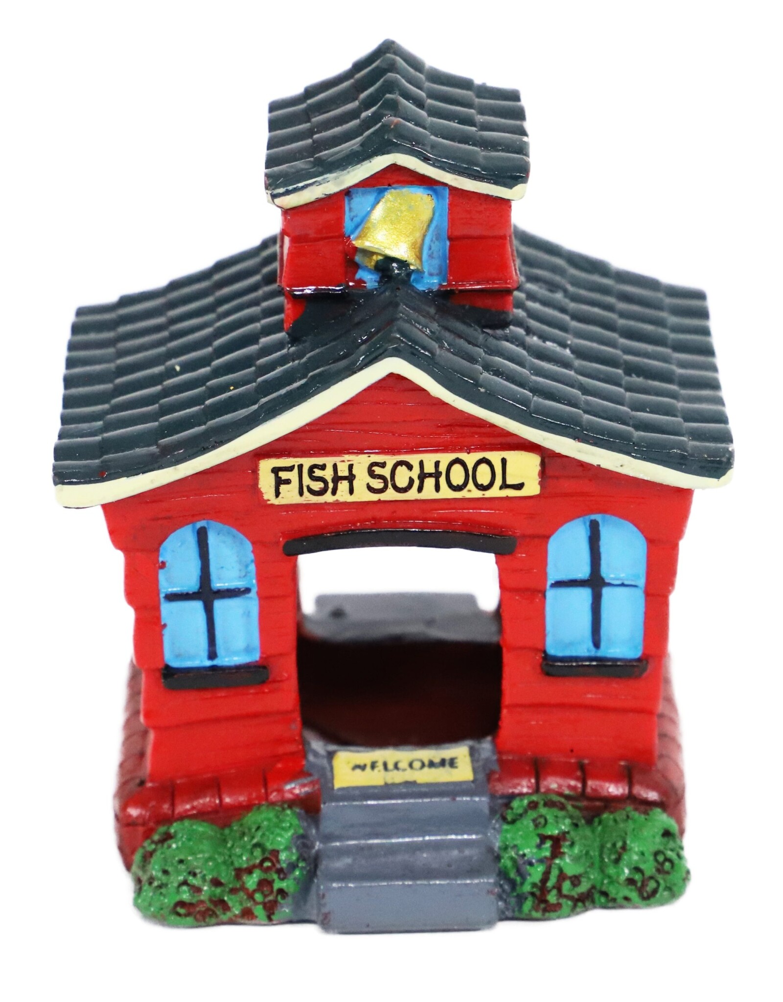 ornament visschool rood 10cm