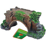 ornament Polyresin Ruïne Brug met Mos 11 cm