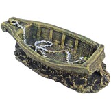 ornament Polyresin Gezonken Roeiboot 18,5 cm
