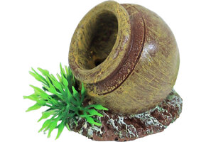 ornament Bubbel Polyresin Pot met Uitstromer 5,5 cm