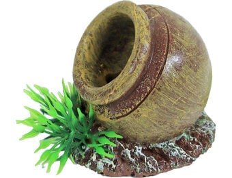 ornament Bubbel Polyresin Pot met Uitstromer 5,5 cm