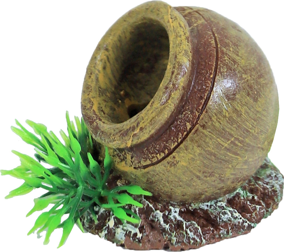 ornament Bubbel Polyresin Pot met Uitstromer 5,5 cm