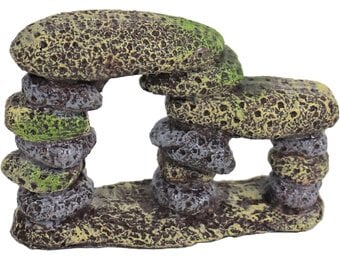 ornament polyresin kiezels met 2 doorgangen 10x7 cm