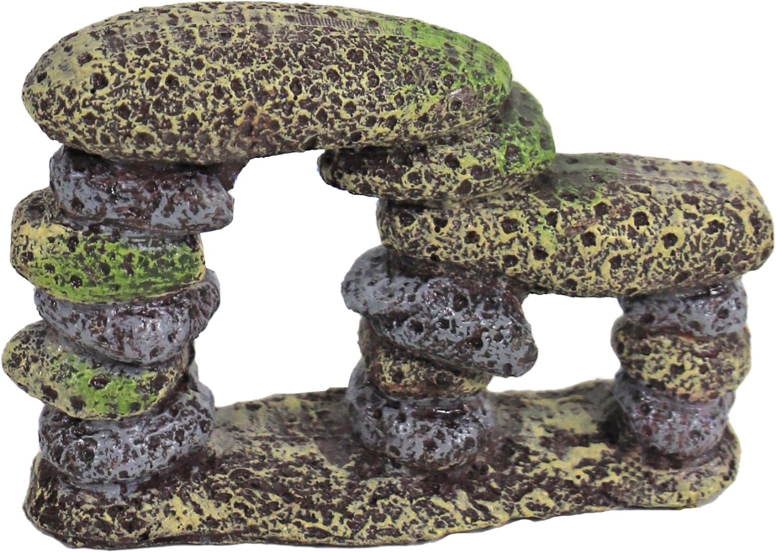 ornament polyresin kiezels met 2 doorgangen 10x7 cm